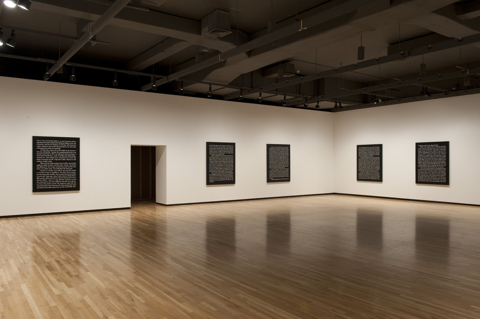 Ron Terada, Jack, 2010, acrylic on canvas, each 60 x 48 in. (152 x 122 cm). Installation view, Who I Think I Am, Walter Phillips Gallery, Banff, AB, 2010