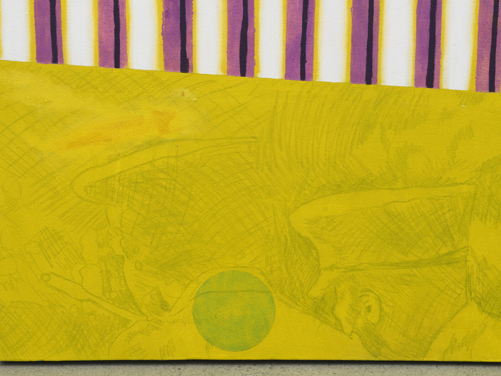 Chukwudubem Ukaigwe, Architecture as Language of Attrition, Language as Architecture of Attrition (detail), 2025, oil on canvas, 48 x 36 in. (122 x 91 cm)