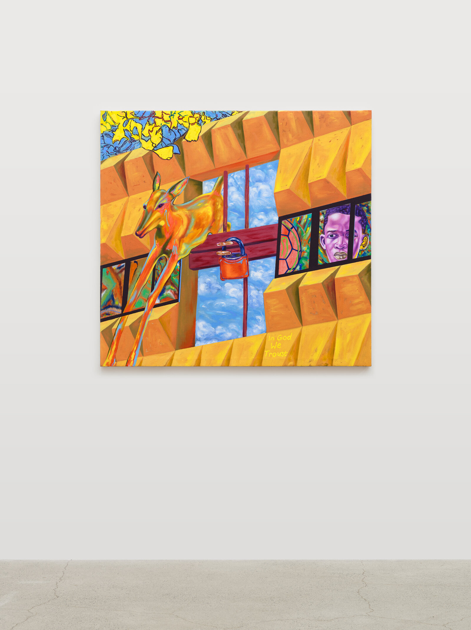 Chukwudubem Ukaigwe, Oh Heart, Oh Heart, 2026, oil on canvas, 48 x 51 in. (122 x 130 cm)