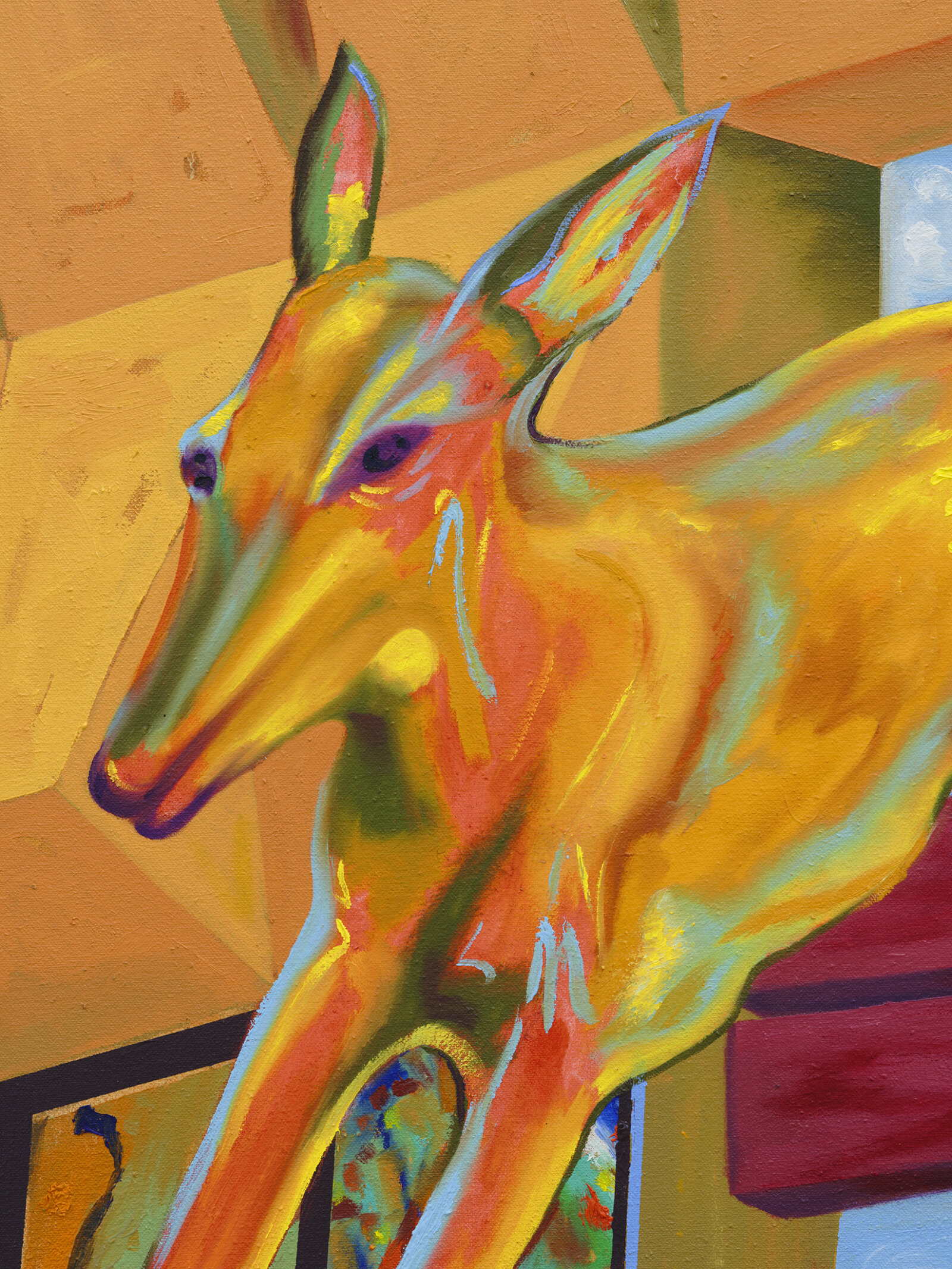 Chukwudubem Ukaigwe, Oh Heart, Oh Heart (detail), 2026, oil on canvas, 48 x 51 in. (122 x 130 cm)