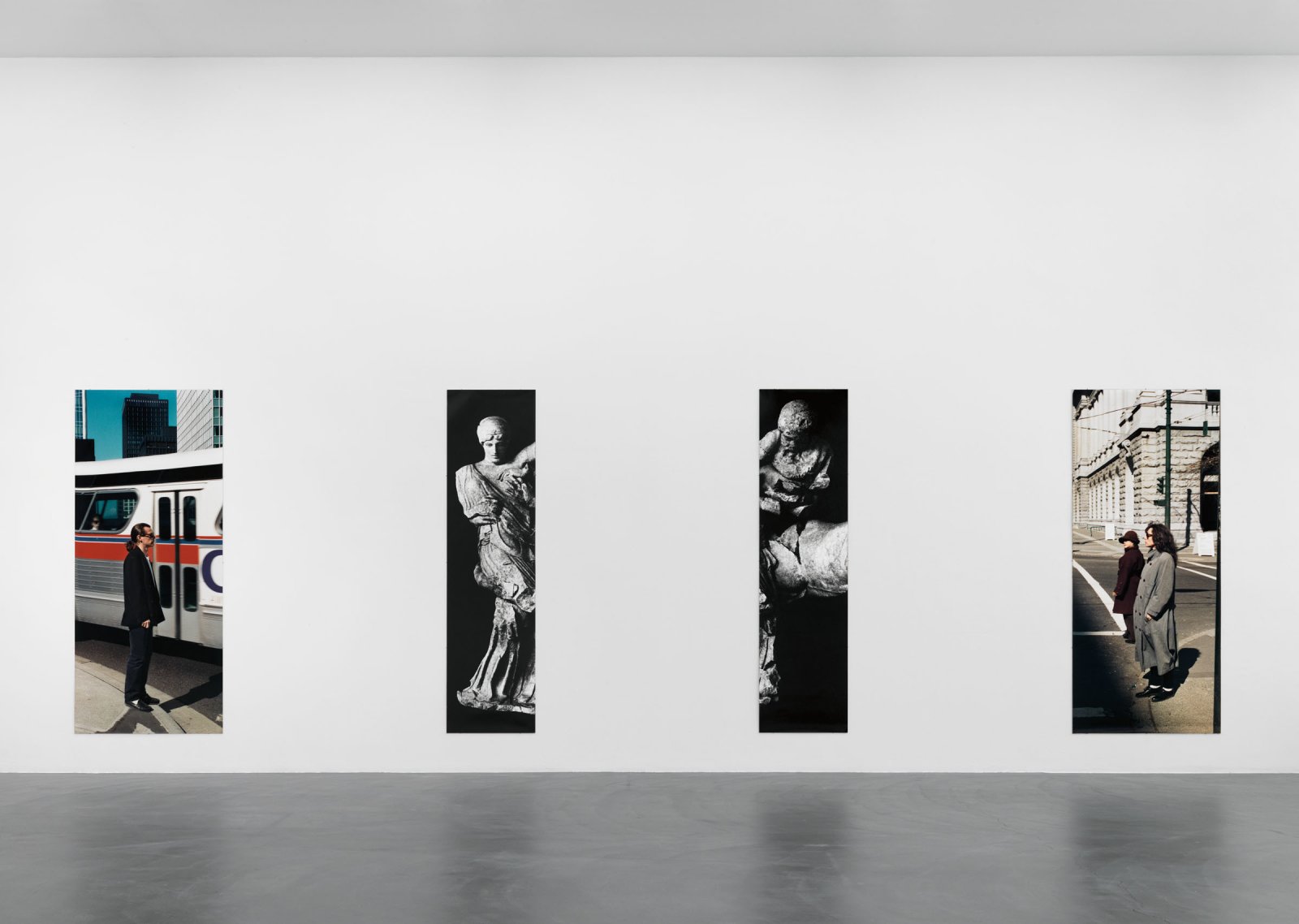 Ian Wallace, Untitled (Heavenly Embrace), 1987, photolaminate and acrylic on canvas, each 96 x 40 in. (244 x 101 cm)