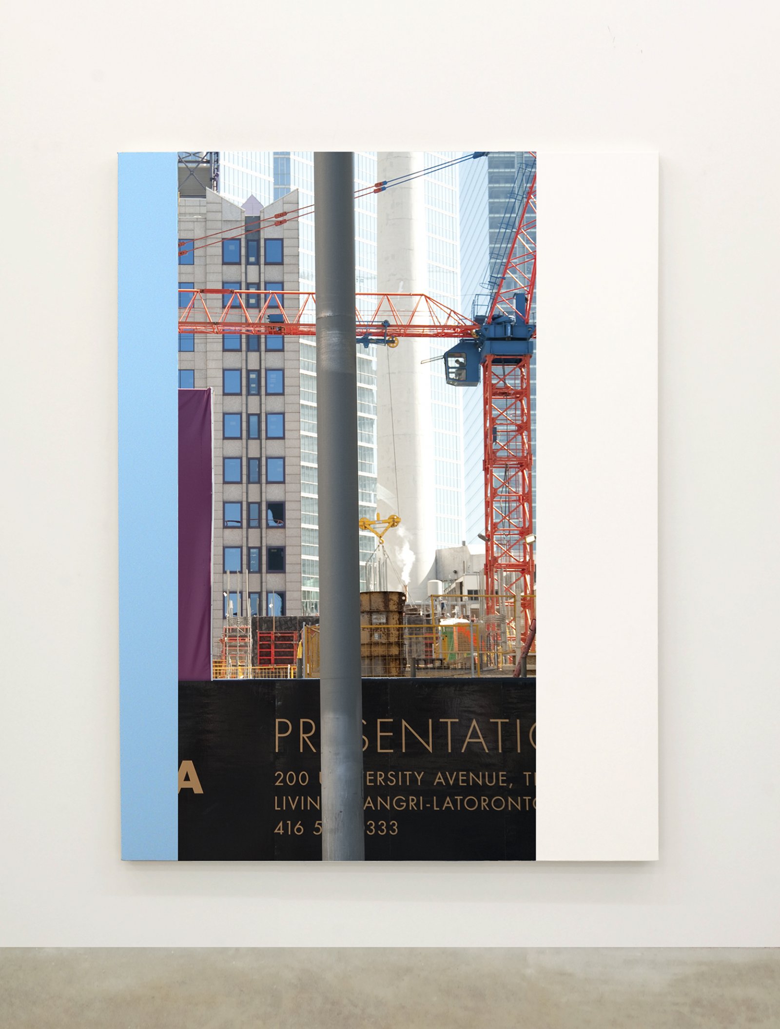 Ian Wallace, Abstract Painting V (The Financial District), 2010, 12 photolaminate with acrylic on canvas panels, each 96 x 72 in. (244 x 183 cm)