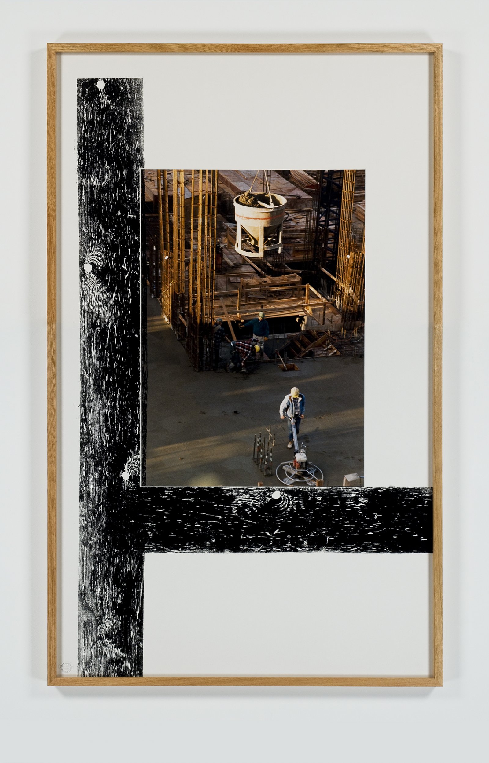 ​Ian Wallace, Construction Site I & II, 1992, 2 photo and ink monoprints on paper, each 77 x 47 in. (196 x 119 cm) ​ by Ian Wallace