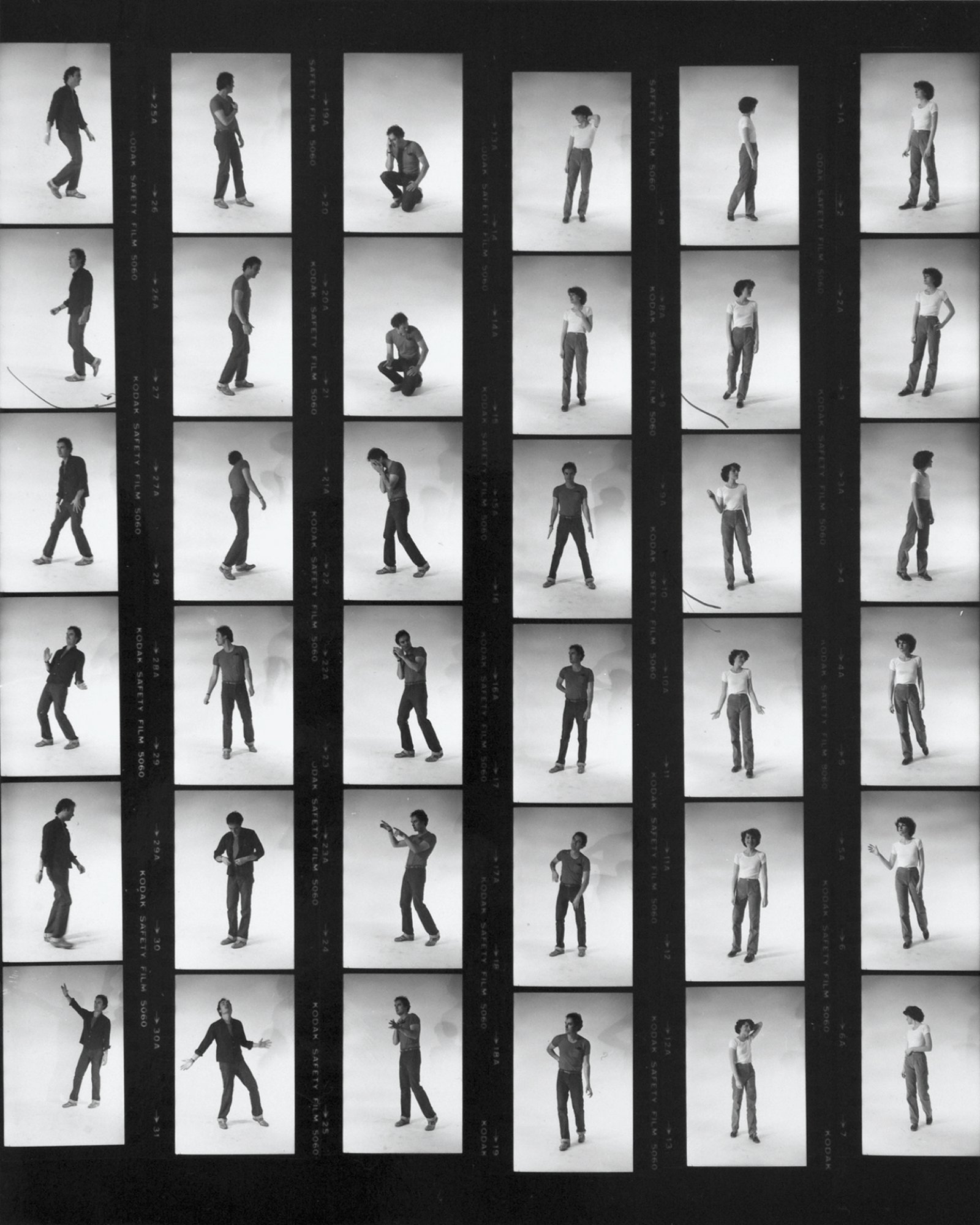 Ian Wallace, Contact sheets for Lookout, 1979, silver gelatin prints, 10 contact sheets, each 10 x 8 in. (25 x 20 cm)