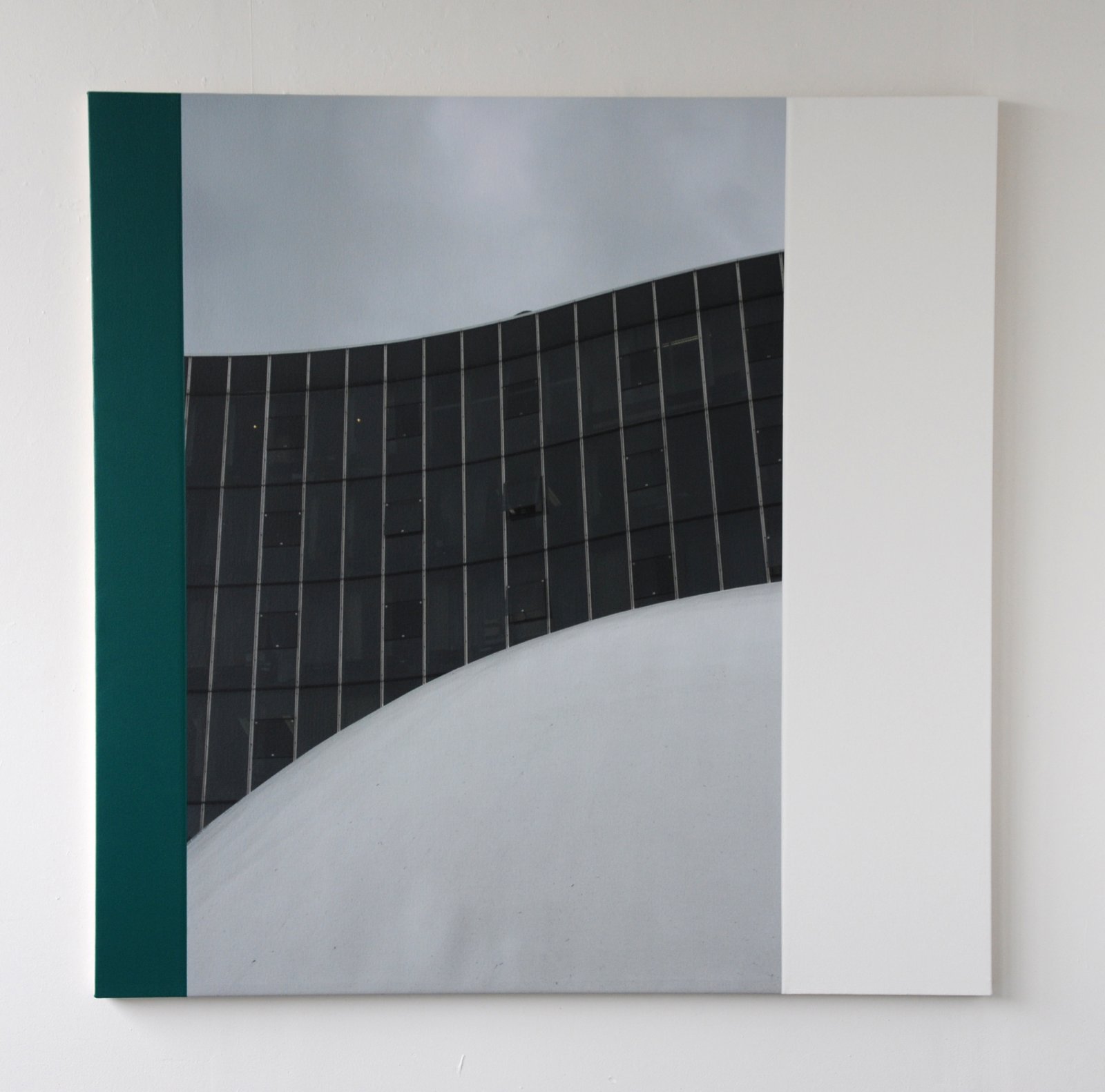 Ian Wallace, PCF Paris Exterior I, 2009, photolaminate with acrylic on canvas, 60 x 60 in. (152 x 152 cm)