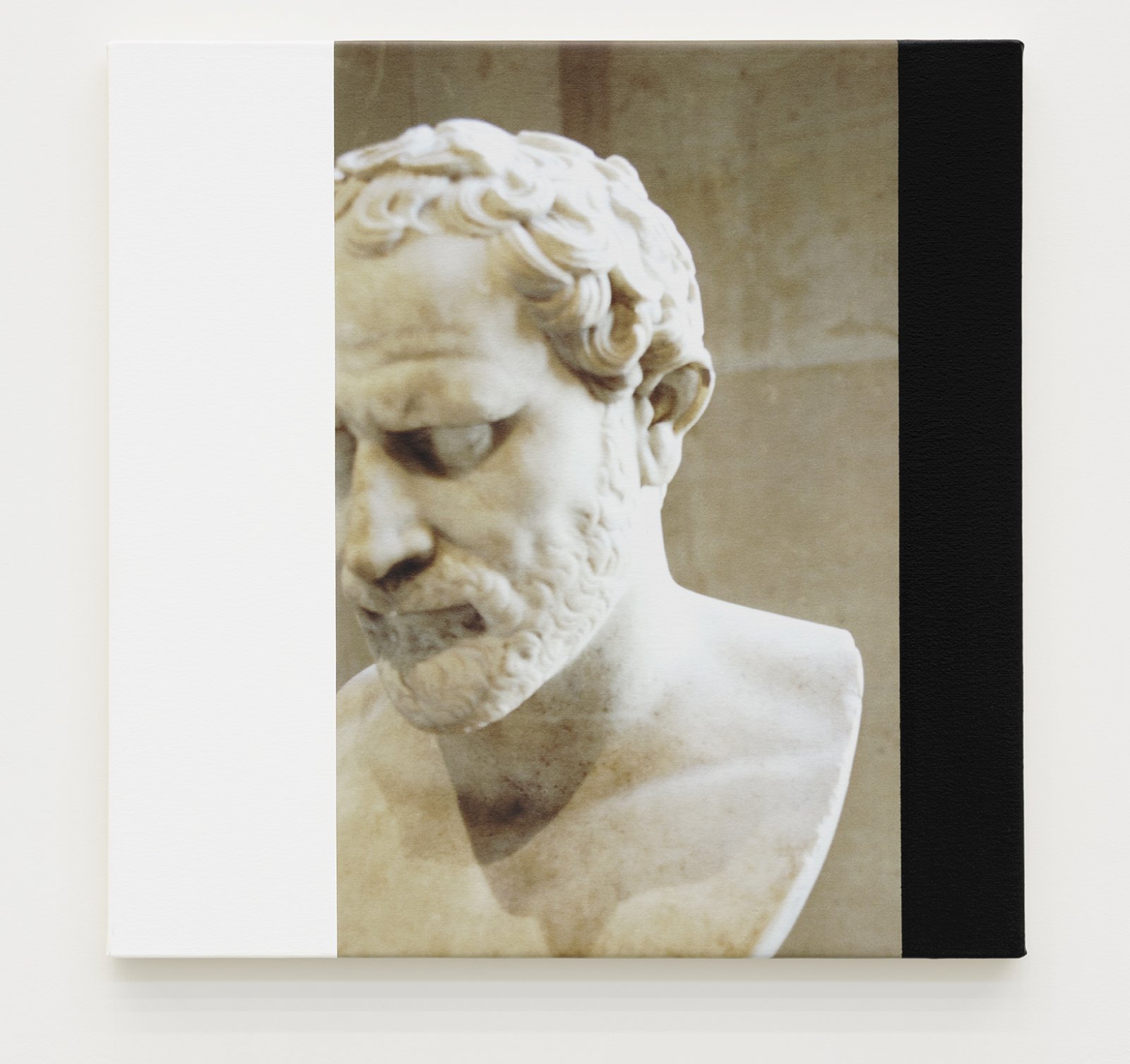 Ian Wallace, Roman Heads I–IV, 1990/2015, photolaminate with acrylic on canvas, 4 parts, each 24 x 24 in. (61 x 61 cm)