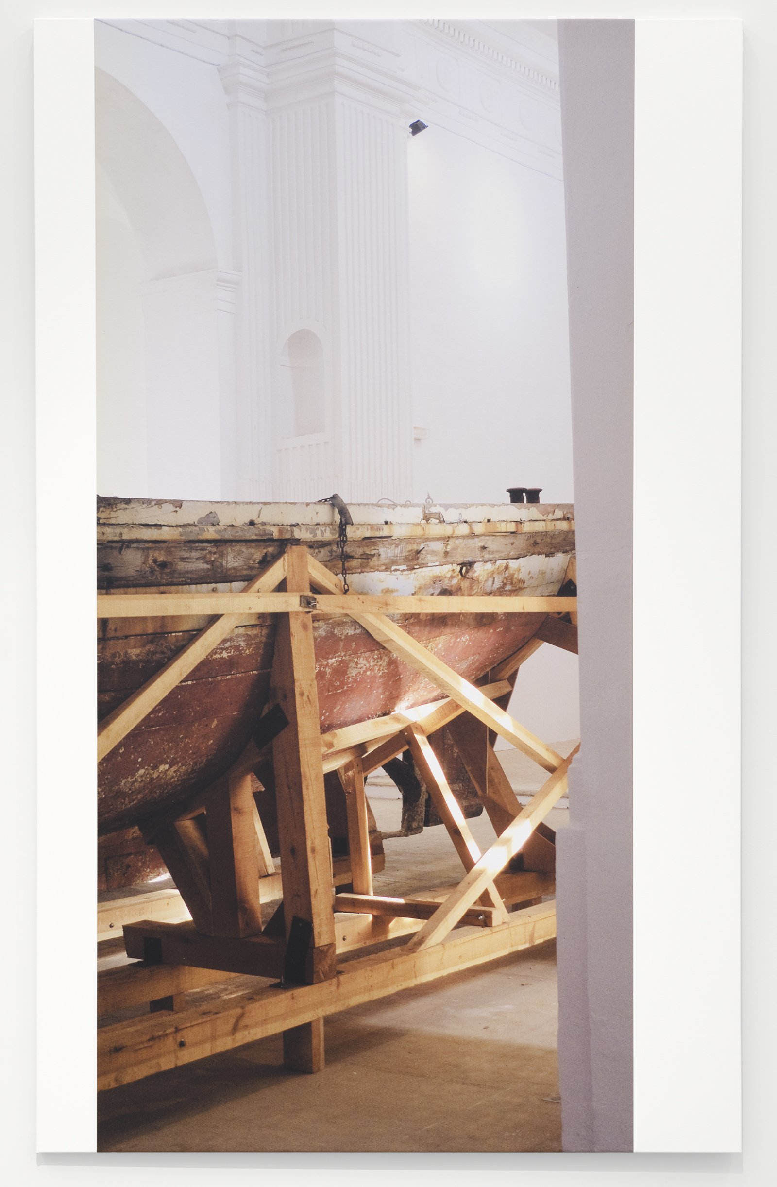 ​Ian Wallace,​ Shipwreck (After Naufragio con Spettatore by Claudio Parmiggiani) I–IV, 2010, photolaminate with acrylic on canvas, 4 parts, each 96 x 60 in. (244 x 152 cm)​ by Ian Wallace