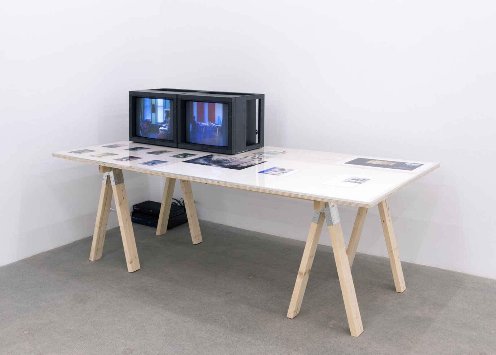 Ian Wallace, installation view, Street Floor Table Page Wall Canvas, 1969-2017, Catriona Jeffries, 2017​ by Ian Wallace