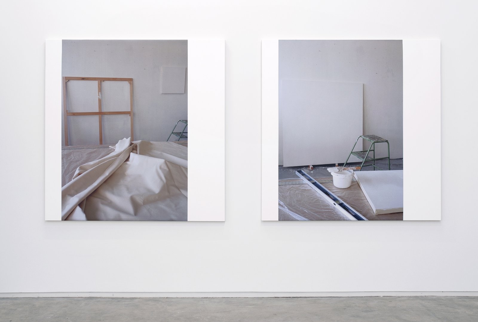 Ian Wallace, Support/Surface I, II, 2007, 2 photolaminate and acrylic on canvas, each 60 x 60 in. (152 x 152 cm)