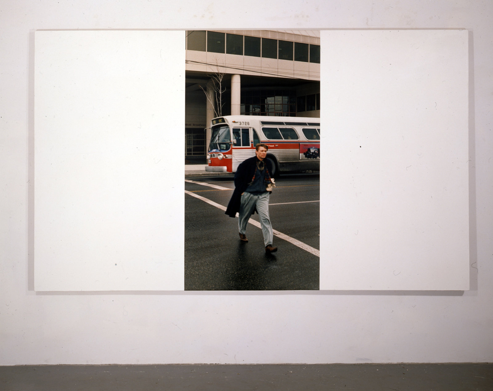 Ian Wallace, My Heroes in the Street IV (Keith), 1987, photolaminate and acrylic on linen, 72 x 120 in. (183 x 305 cm)