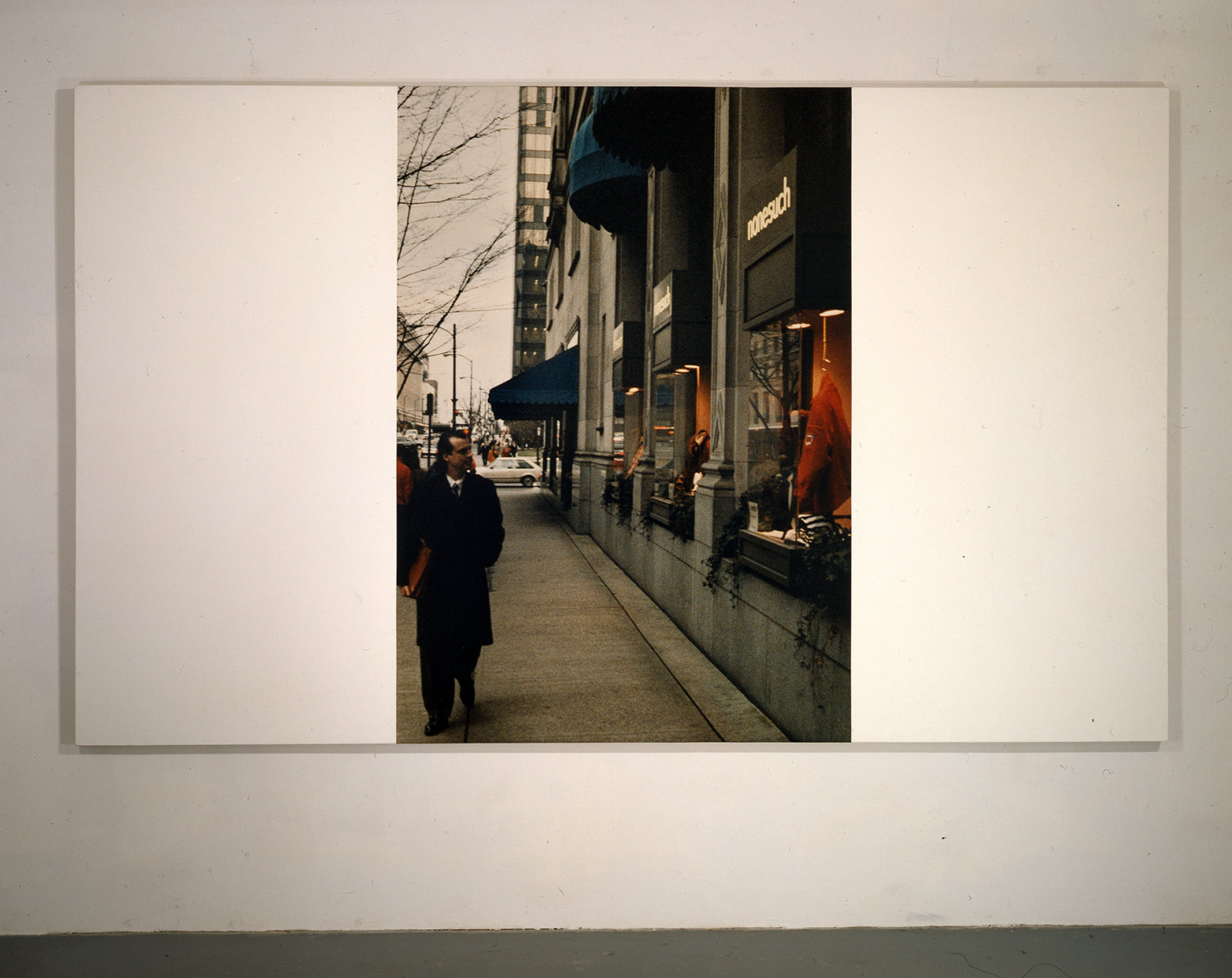 Ian Wallace, My Heroes in the Street VI (Doug), 1987, photolaminate and acrylic on linen, 72 x 120 in. (183 x 305 cm)