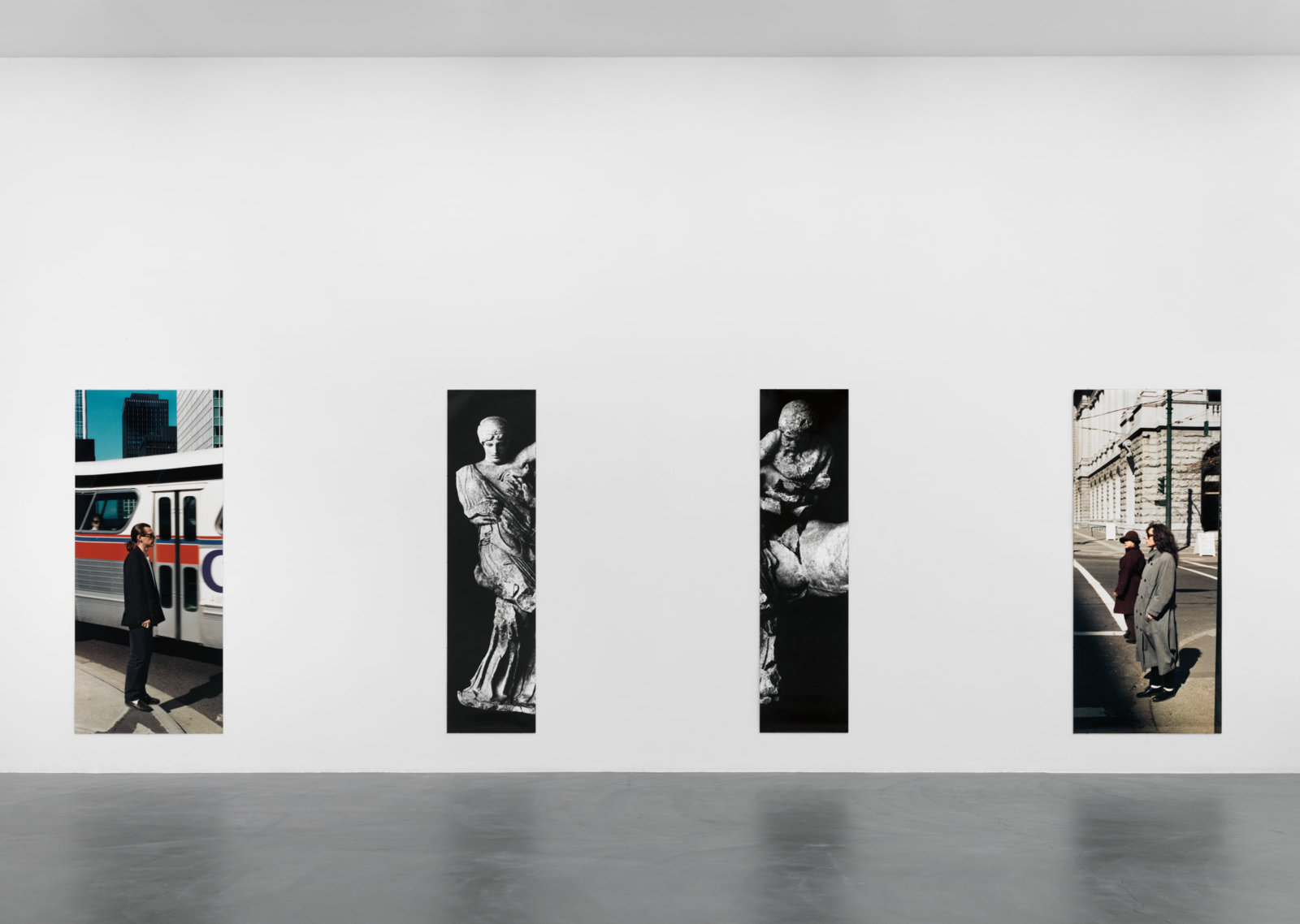 Ian Wallace, Untitled (Heavenly Embrace), 1987, photolaminate and acrylic on canvas, each 96 x 40 in. (244 x 101 cm)