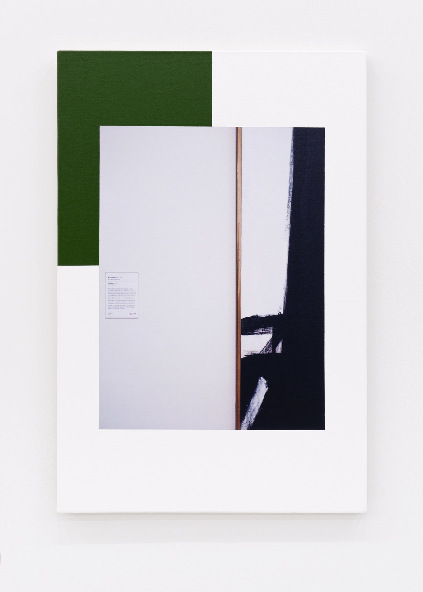 Ian Wallace, Abstract Composition (with Franz Kline), 2012, photolaminate with acrylic on canvas, 36 x 24 in. (91 x 61 cm)