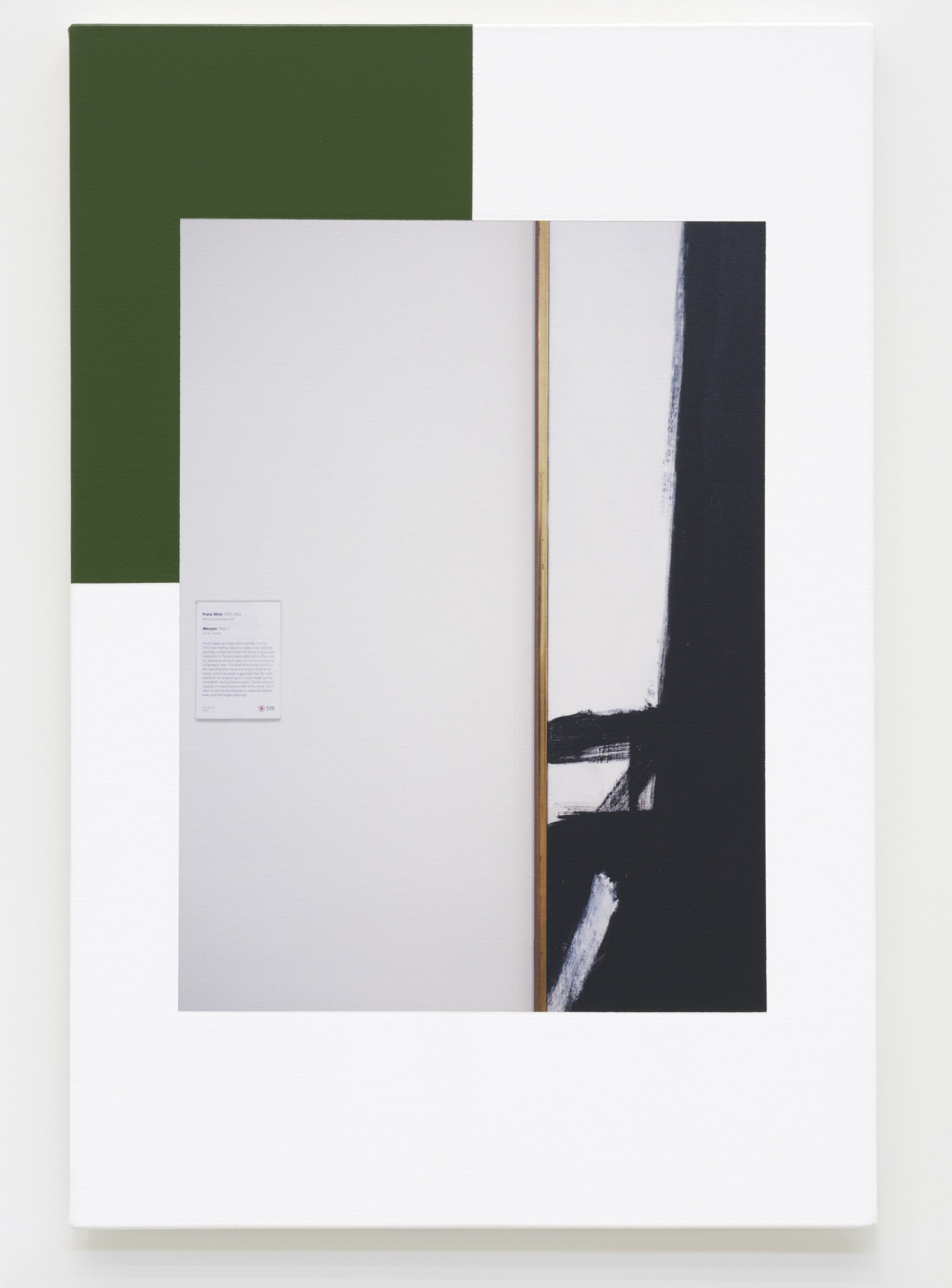 Ian Wallace, Abstract Composition (with Franz Kline), 2012, photolaminate with acrylic on canvas, 36 x 24 in. (91 x 61 cm)