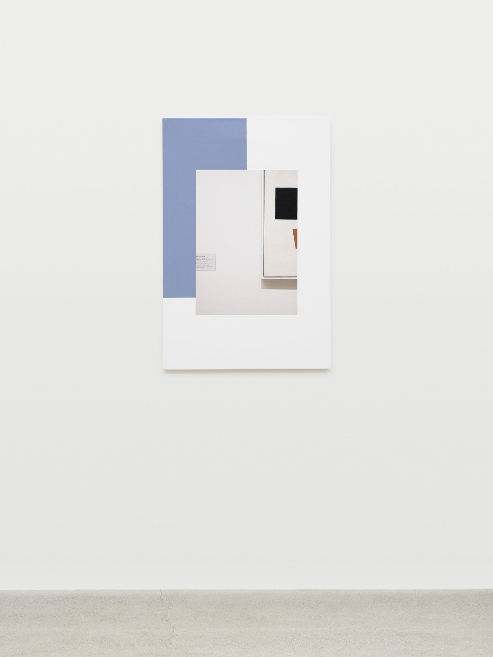Ian Wallace, Abstract Composition (with Malevich), 2011, photolaminate with acrylic on canvas, 36 x 24 in. (91 x 61 cm)