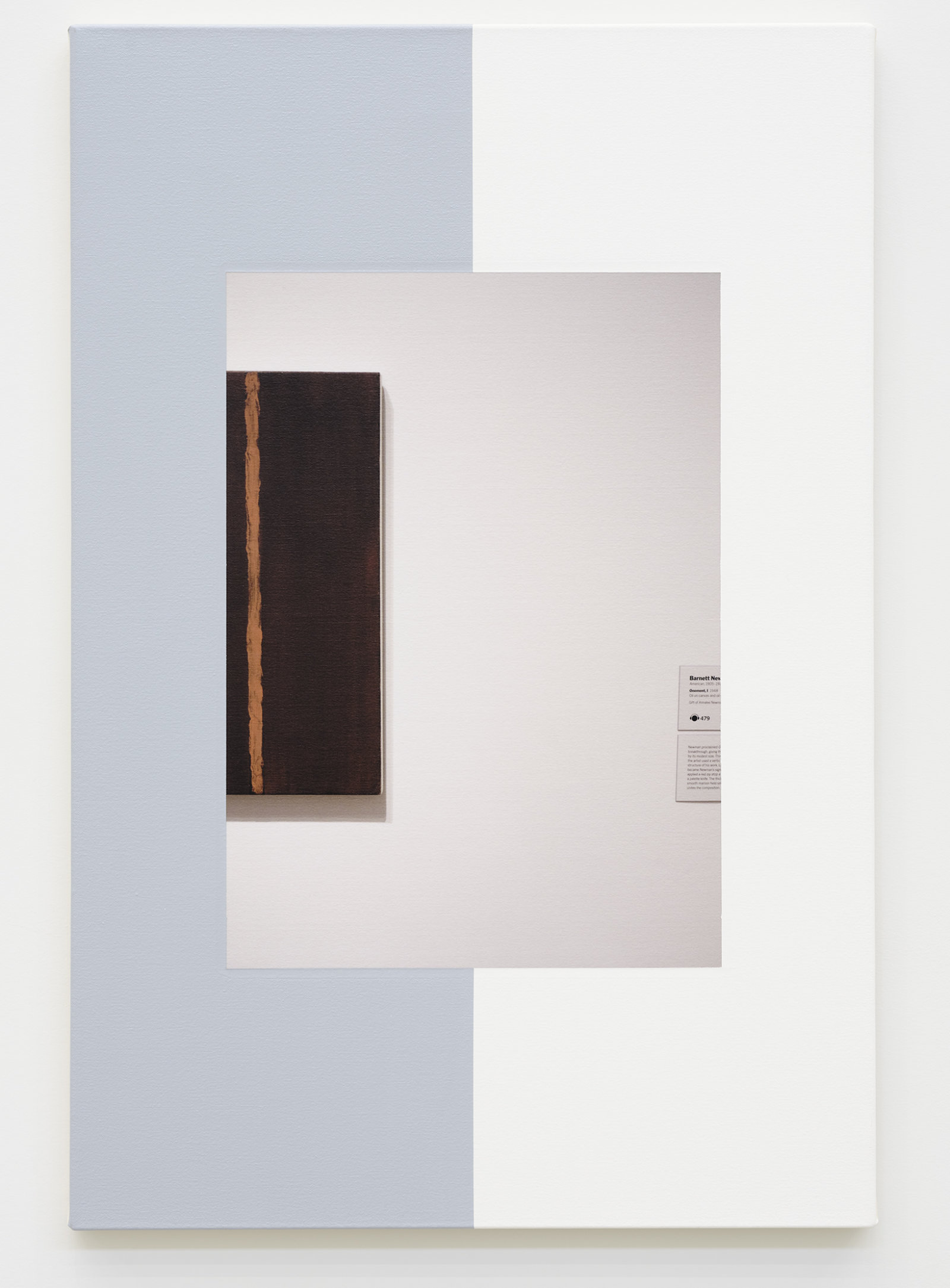 Ian Wallace, Abstract Composition (with Onement), 2011, photolaminate with acrylic on canvas, 36 x 24 in. (91 x 61 cm)