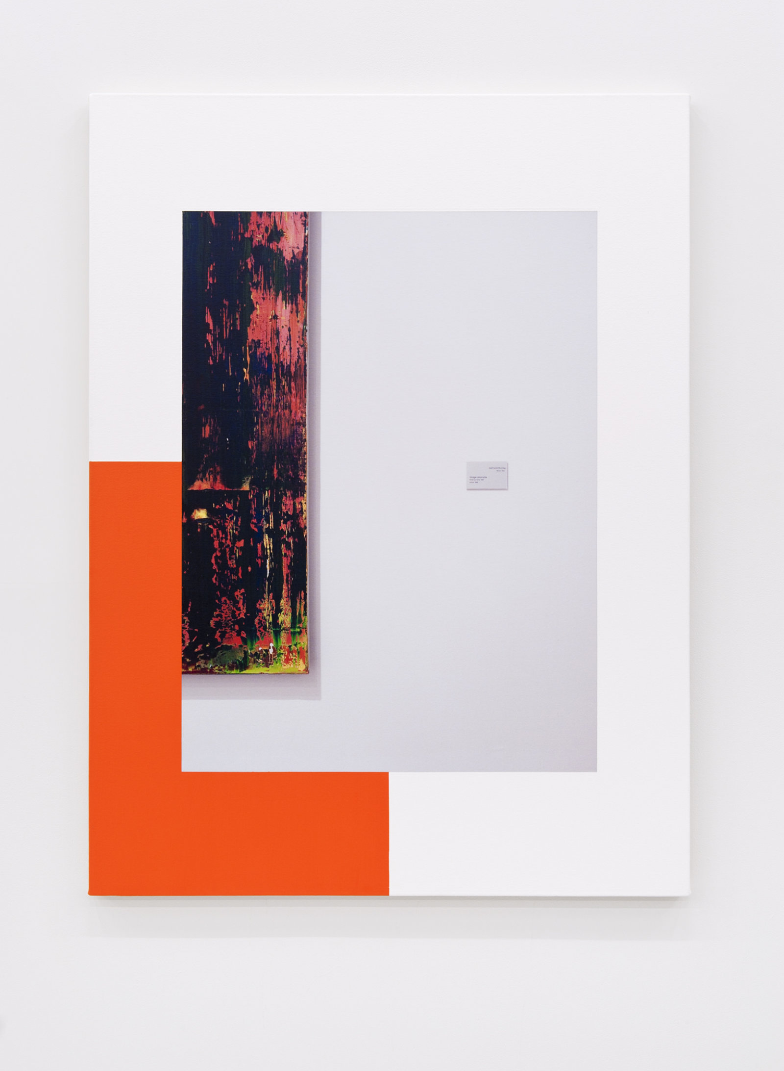 Ian Wallace, Abstract Composition (with Richter), 2012, photolaminate with acrylic on canvas, 48 x 36 in. (122 x 91 cm)