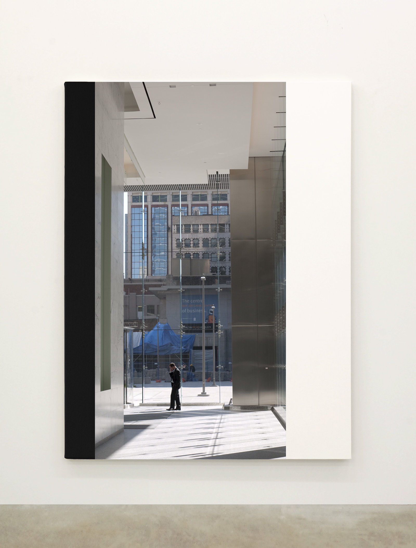 Ian Wallace, Abstract Painting VIII (The Financial District), 2010, 12 photolaminate with acrylic on canvas panels, each 96 x 72 in. (244 x 183 cm)
