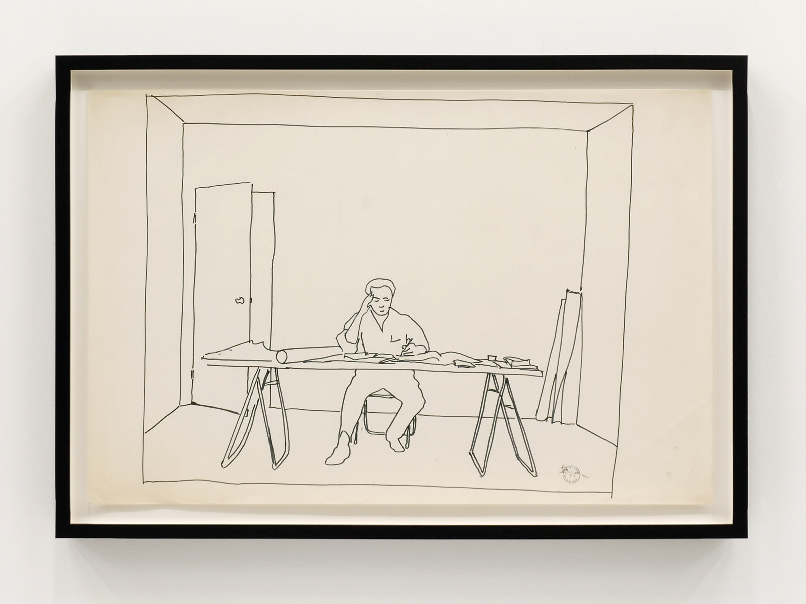 Ian Wallace, At Work 1983, 1983, felt pen on mylar, 22 x 34 in. (56 x 86 cm)