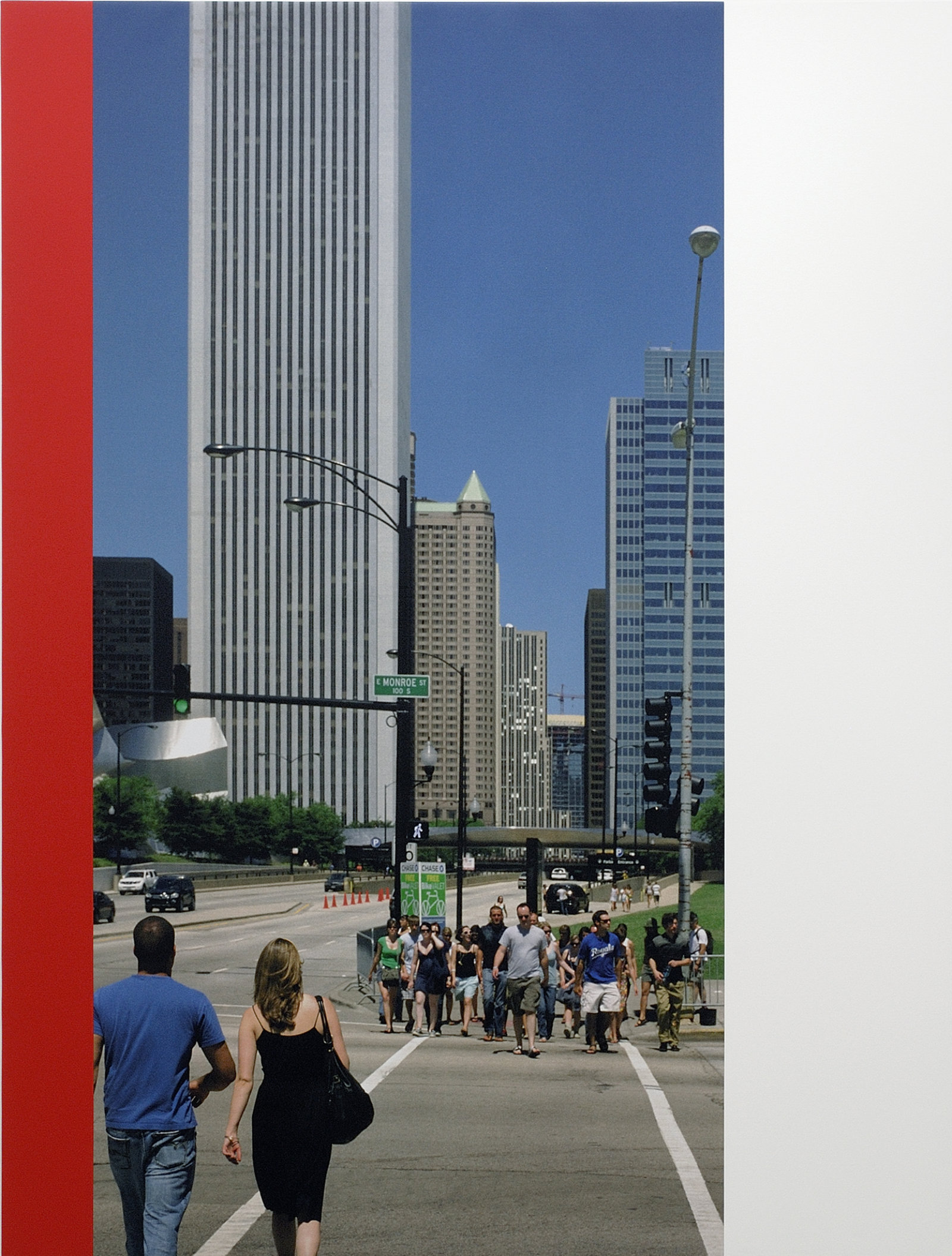 Ian Wallace, Chicago Crosswalk, 2007, photolaminate and acrylic on canvas, 96 x 72 in. (244 x 183 cm)