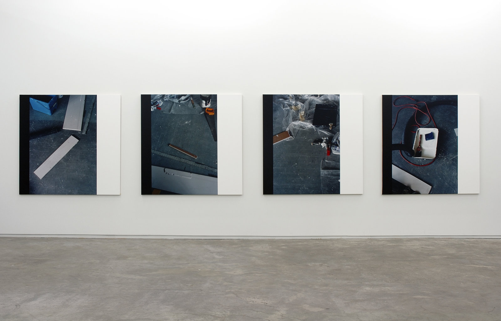 Ian Wallace, Constellations (With Black) I, II, III, IV, 2006, photolaminate with acrylic on canvas, 60 x 60 in. (153 x 153 cm)