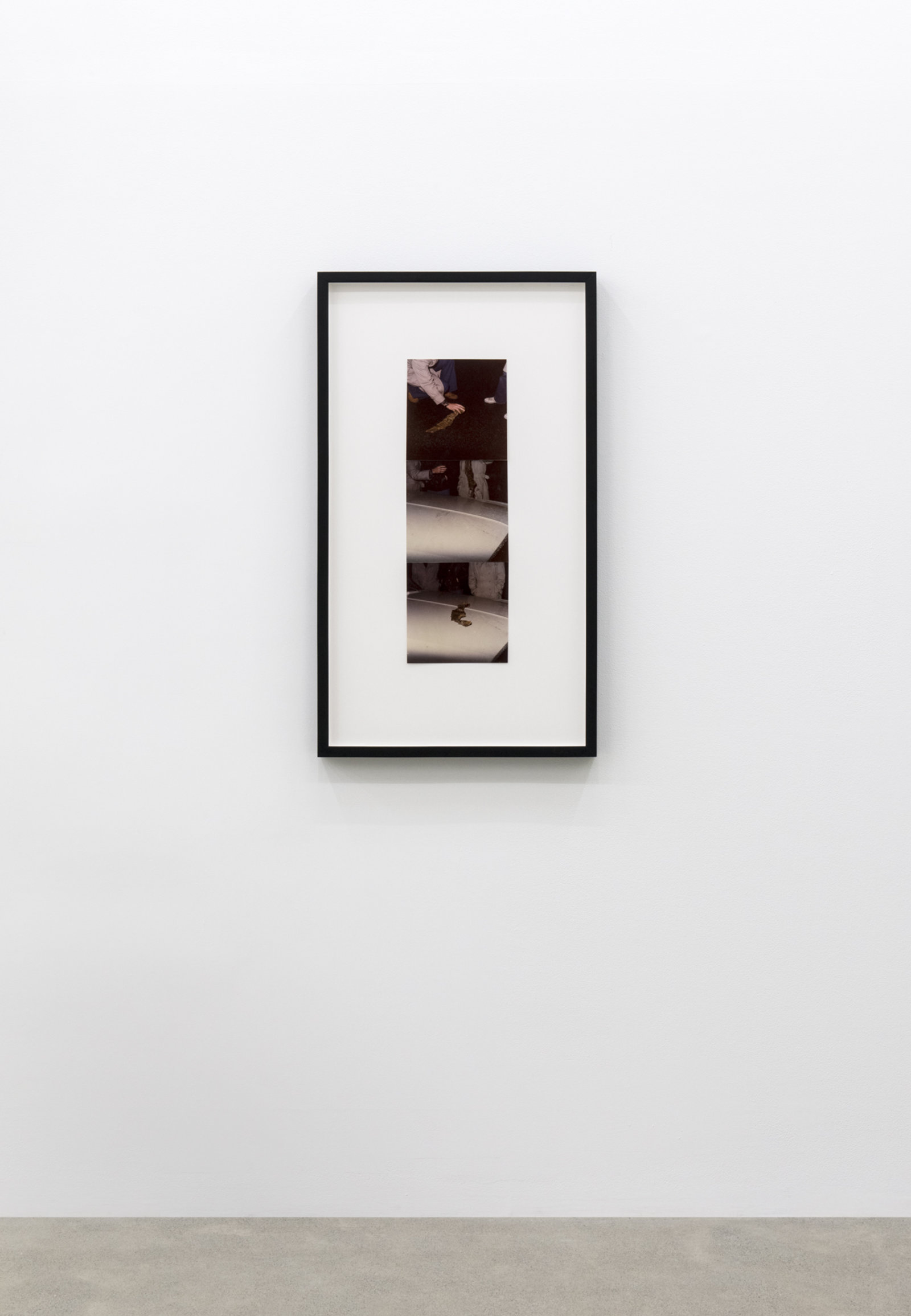 Ian Wallace, Found Object, 1977, 3 colour photographs, 37 x 21 in. (94 x 53 cm)