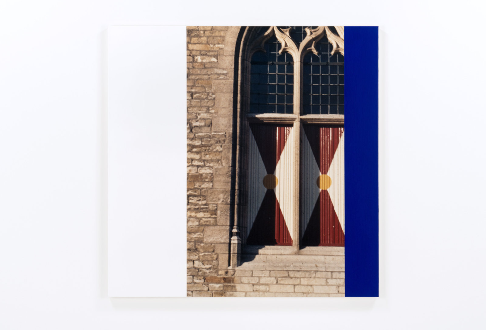 Ian Wallace, Hommage a Mondrian IX (Windows), 1990, photolaminate and acrylic on canvas, 48 x 48 in. (122 x 122 cm)