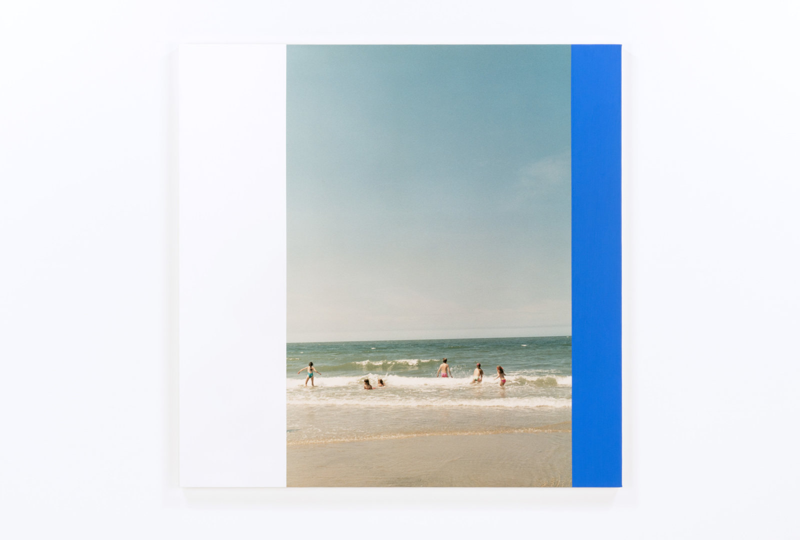 Ian Wallace, Hommage a Mondrian XVI (Beach at Domburg III), 1990, photolaminate and acrylic on canvas, 48 x 48 in. (122 x 122 cm)