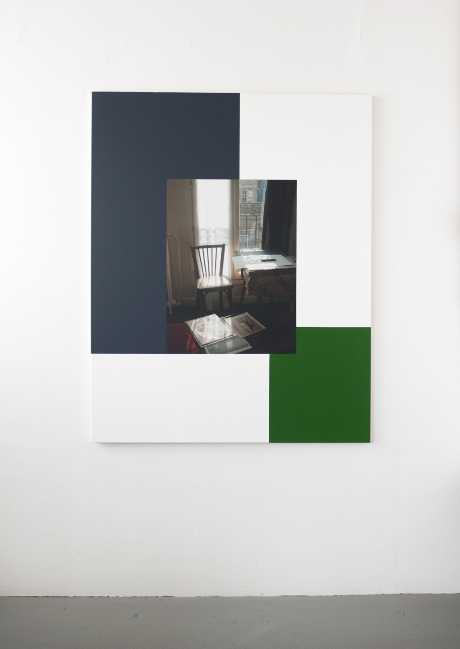 Ian Wallace, Hotel Rivoli (22 November 2003) II, 2012, photolaminate and acrylic on canvas, 60 x 48 in. (153 x 122 cm)