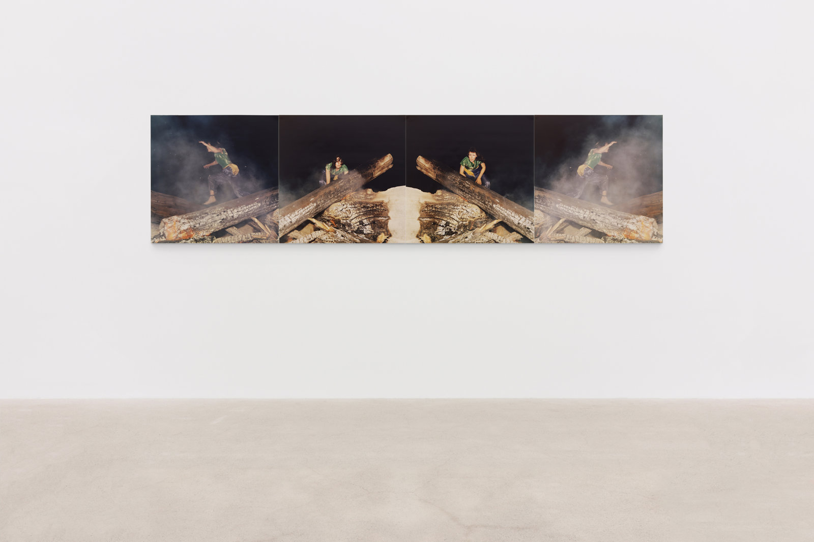 Ian Wallace, Hypnerotomachia (the Fire), 1977, 4 c-prints, 29 x 116 in. (74 x 295 cm)