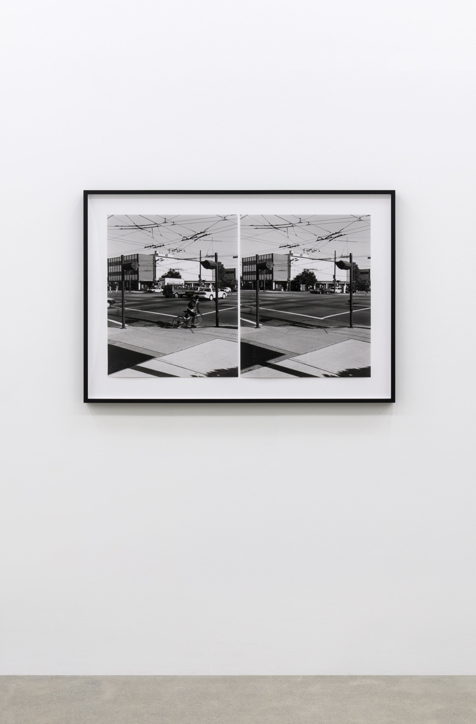Ian Wallace, Intersection (Cambie and 41st Street), 1996, two black and white photographs, 23 x 19 in. (60 x 48 cm)