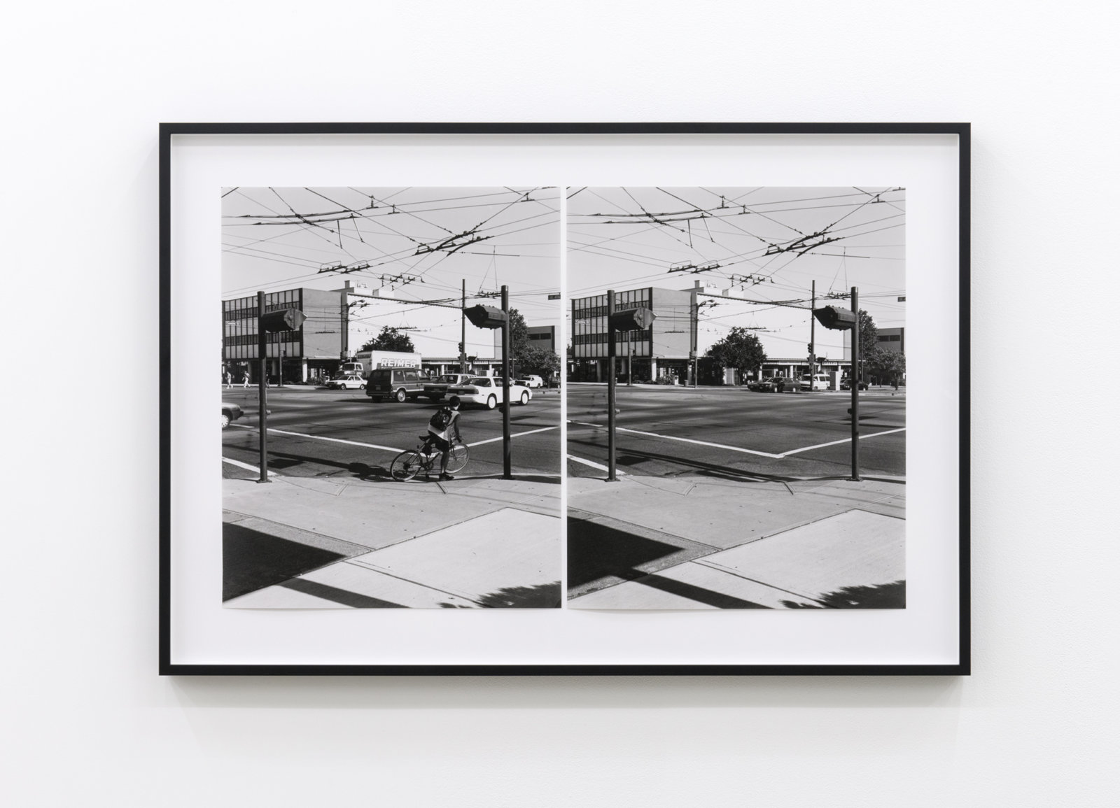 Ian Wallace, Intersection (Cambie and 41st Street), 1996, two black and white photographs, 23 x 19 in. (60 x 48 cm)