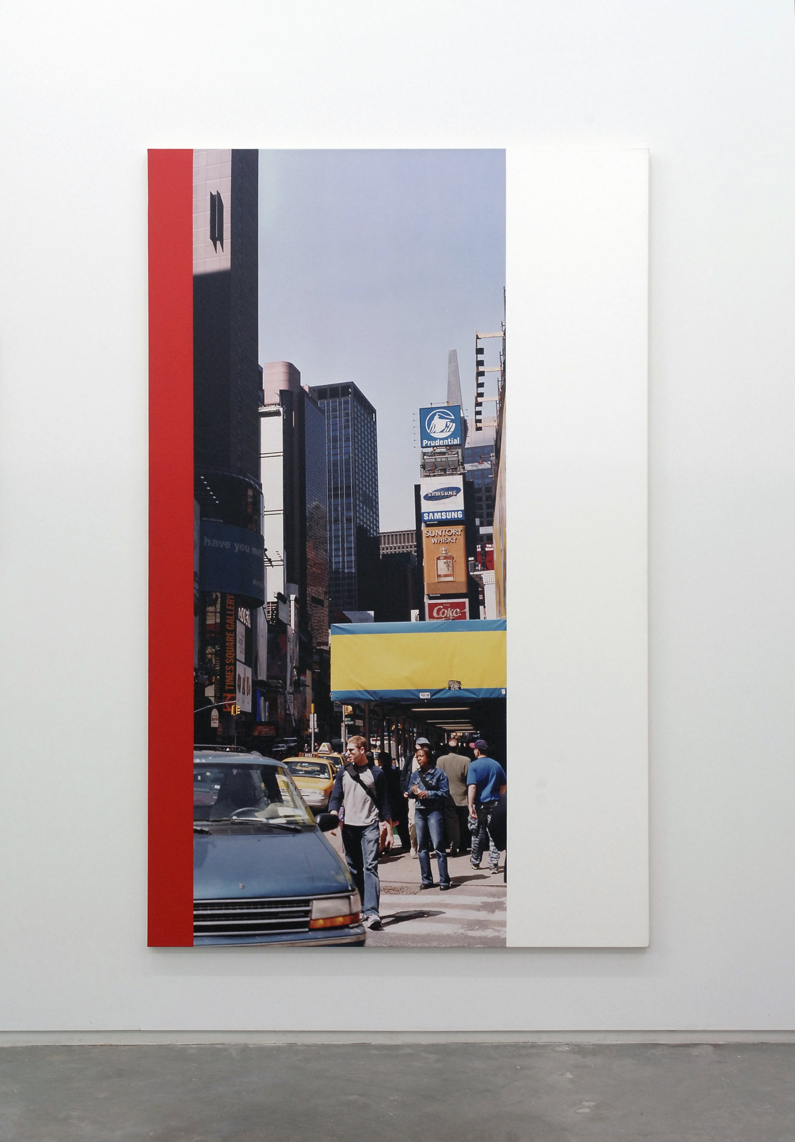 Ian Wallace, Jazz Street II, 2001, photolaminate with acrylic on canvas, 96 x 60 in. (244 x 152 cm)