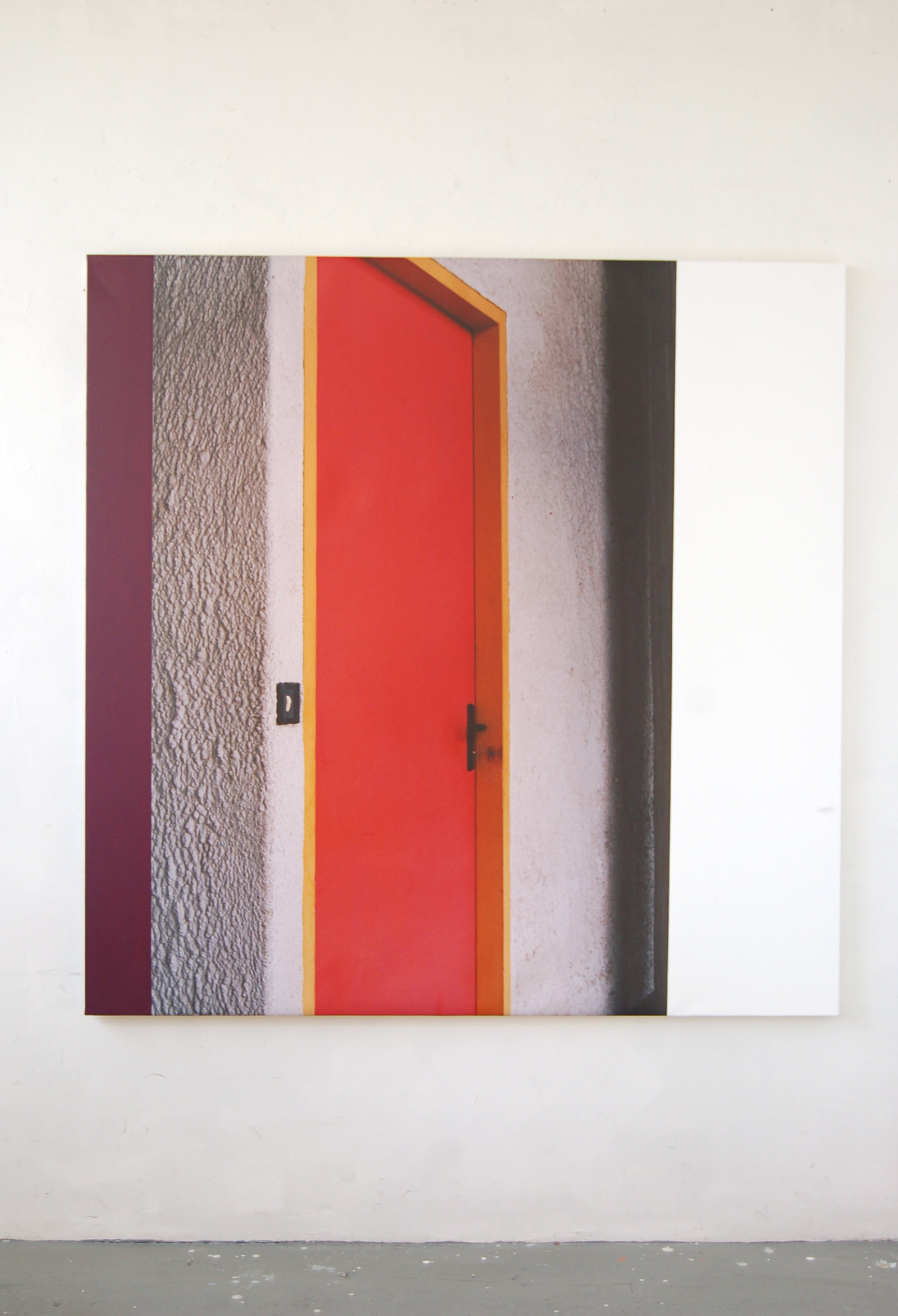 Ian Wallace, La Tourette (Exterior of Cell), 2006, photolaminate and acrylic on canvas, 60 x 60 in. (152 x 152 cm)