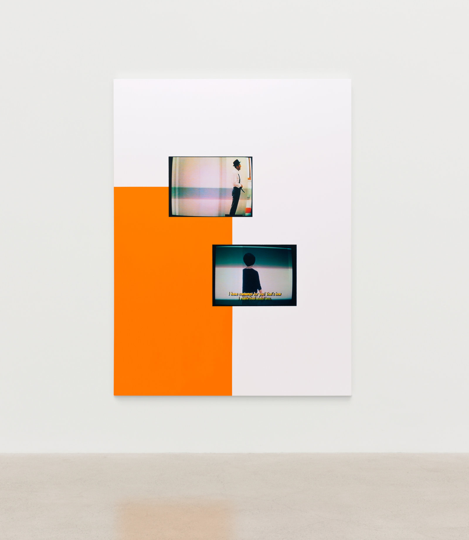 Ian Wallace, Le Mépris (The Contempt Scene), 2010, photolaminate and acrylic on canvas, 96 x 72 in. (244 x 183 cm)