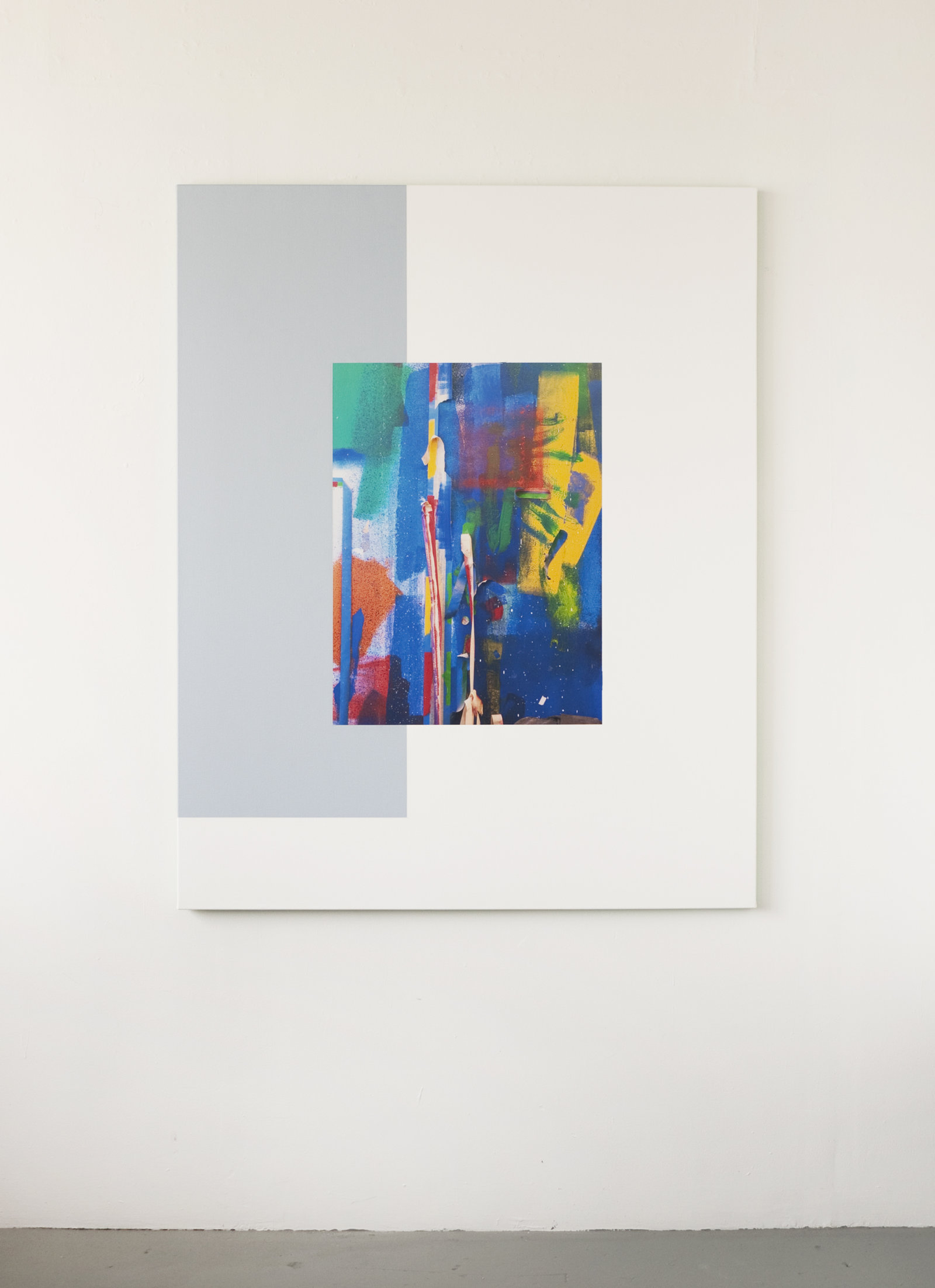 Ian Wallace, Les Traces de la Peinture (Molinari Series) III, 2012, photolaminate and acrylic on canvas, 60 x 48 in. (152 x 122 cm)