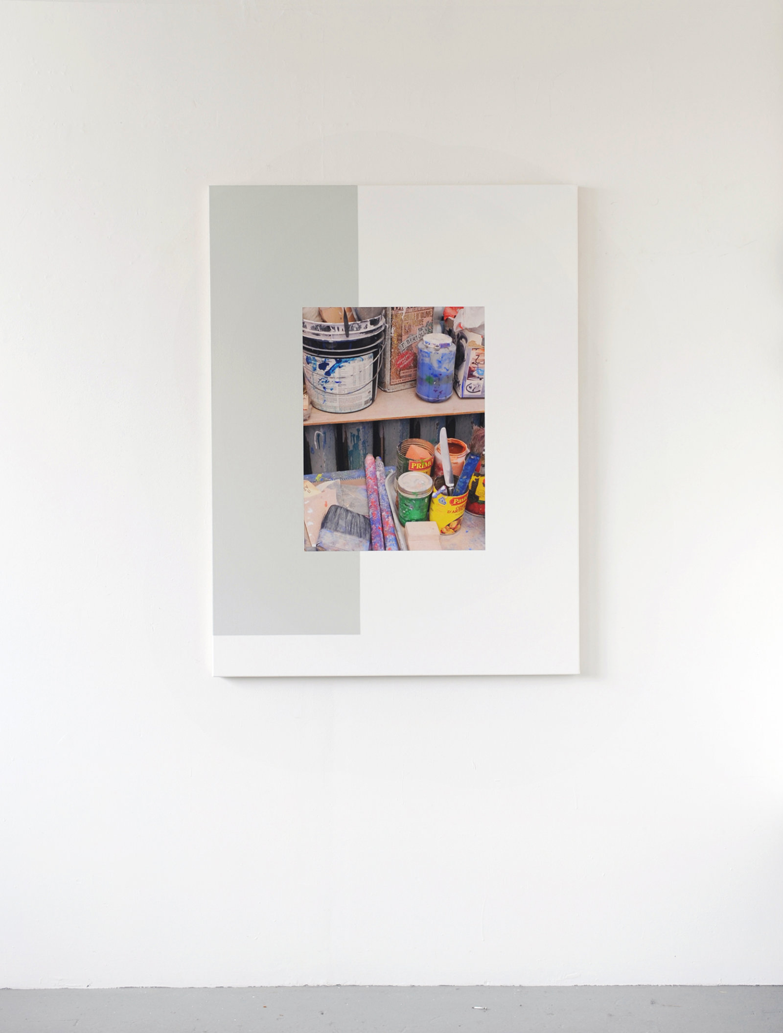 Ian Wallace, Les Traces de la Peinture (Molinari Series) VII, 2012, photolaminate and acrylic on canvas, 60 x 48 in. (152 x 122 cm)