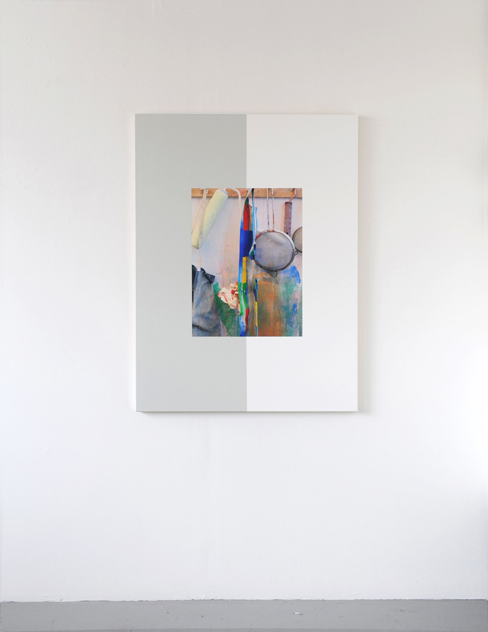 Ian Wallace, Les Traces de la Peinture (Molinari Series) VI, 2012, photolaminate and acrylic on canvas, 60 x 48 in. (152 x 122 cm)