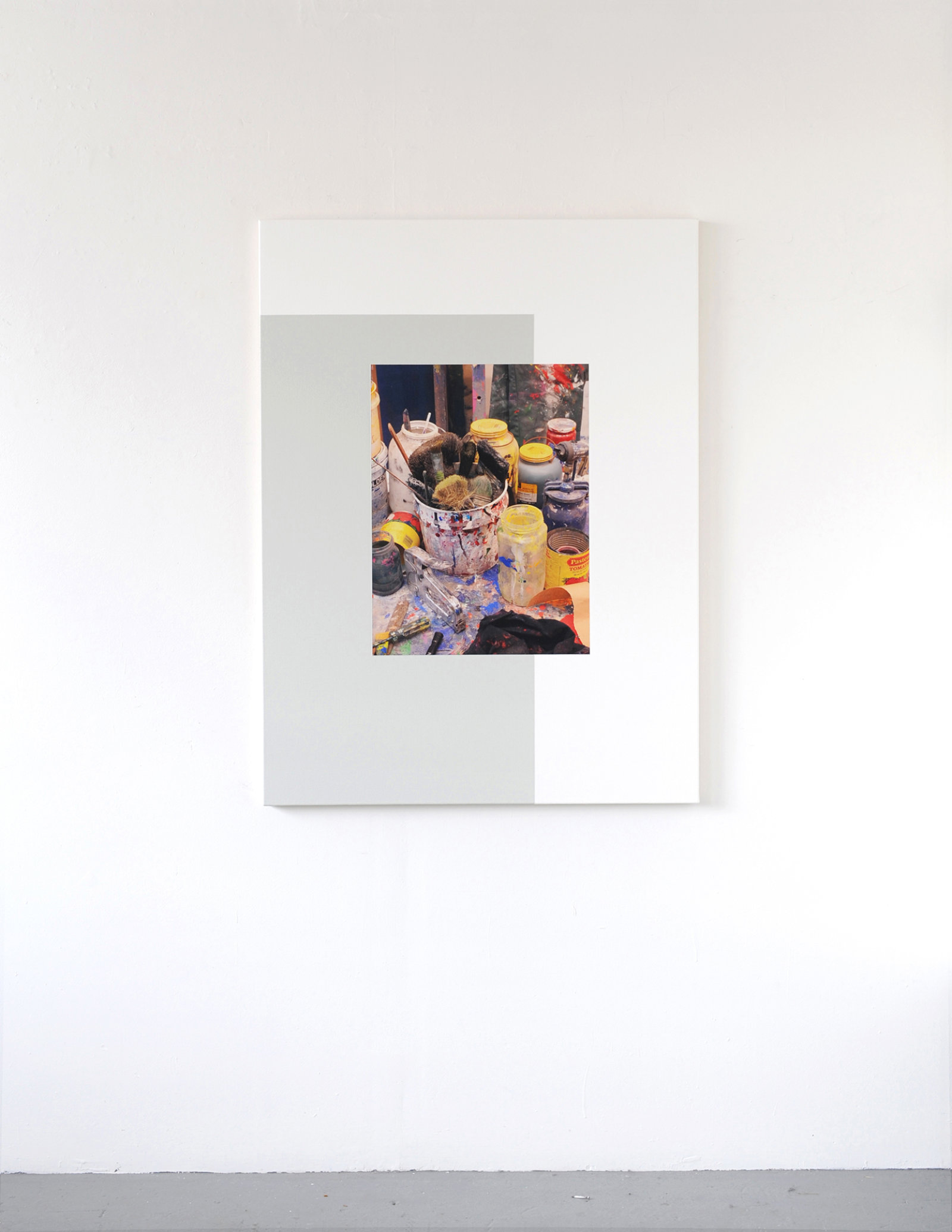 Ian Wallace, Les Traces de la Peinture (Molinari Series) V, 2012, photolaminate and acrylic on canvas, 60 x 48 in. (152 x 122 cm)