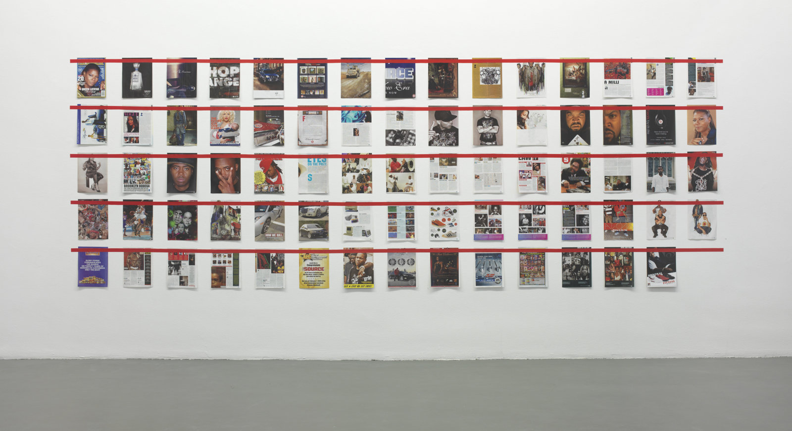 Ian Wallace, Magazine Piece, 1970–2008, magazine pages, tape, dimensions variable