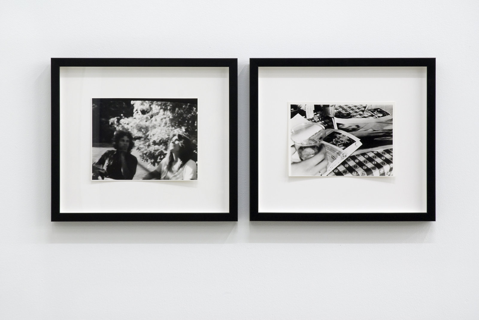 Ian Wallace, Studies for The Summer Script I &amp; II, 1973, 2 black and white photographs, each 15 x 17 in. (37 x 43 cm)
