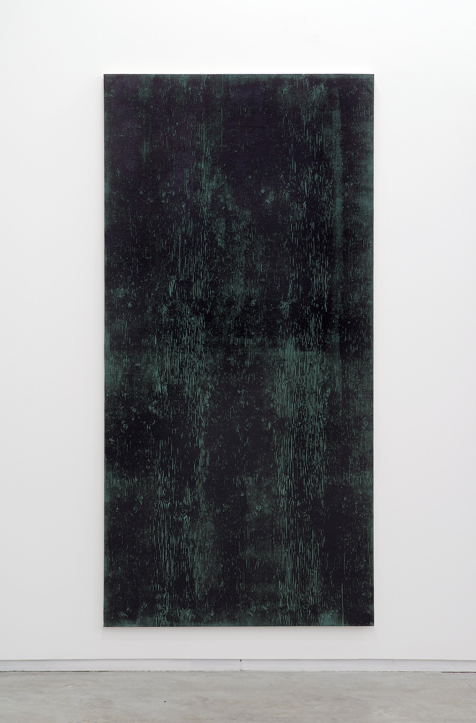 Ian Wallace, Untitled (Monoprint with Green), 1990, acrylic on canvas, 90 x 20 in. (229 x 51 cm)