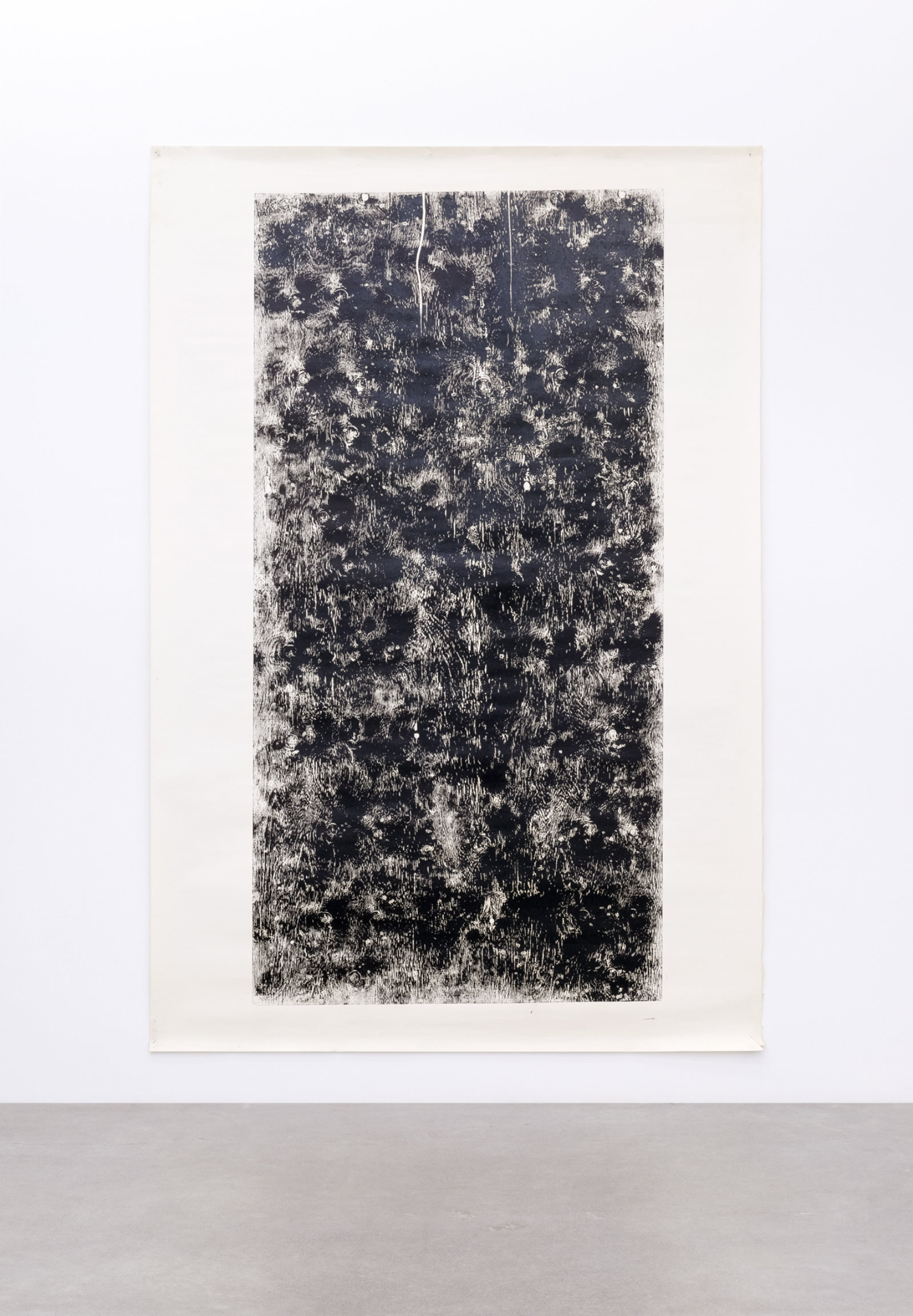 Ian Wallace, Untitled (Monoprint), 1990, ink on paper, 108 x 72 in. (274 x 183 cm)
