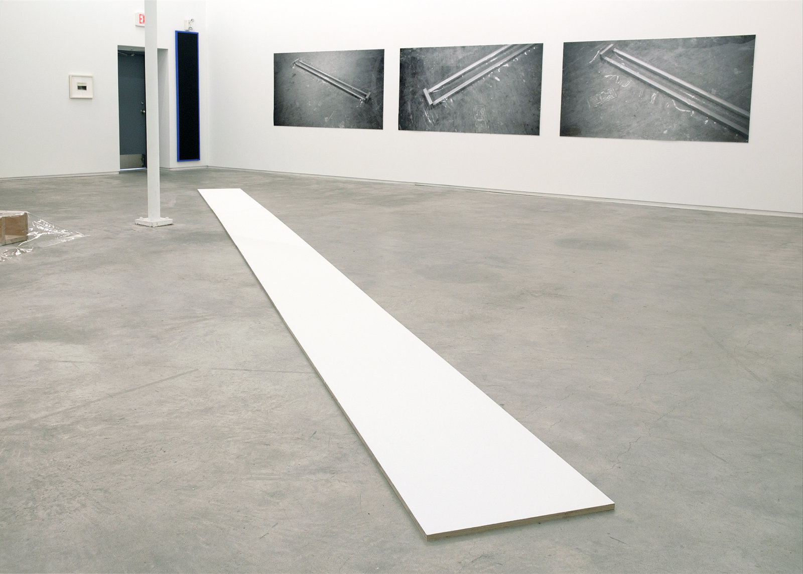 Ian Wallace, Untitled (White Line), 1969–2007, acrylic on plywood, 1 x 384 x 24 in. (1 x 975 x 61 cm)